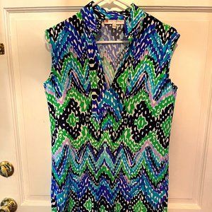 Jude Connally Pullover Sleeveless Shift Dress - Size M - Colorful